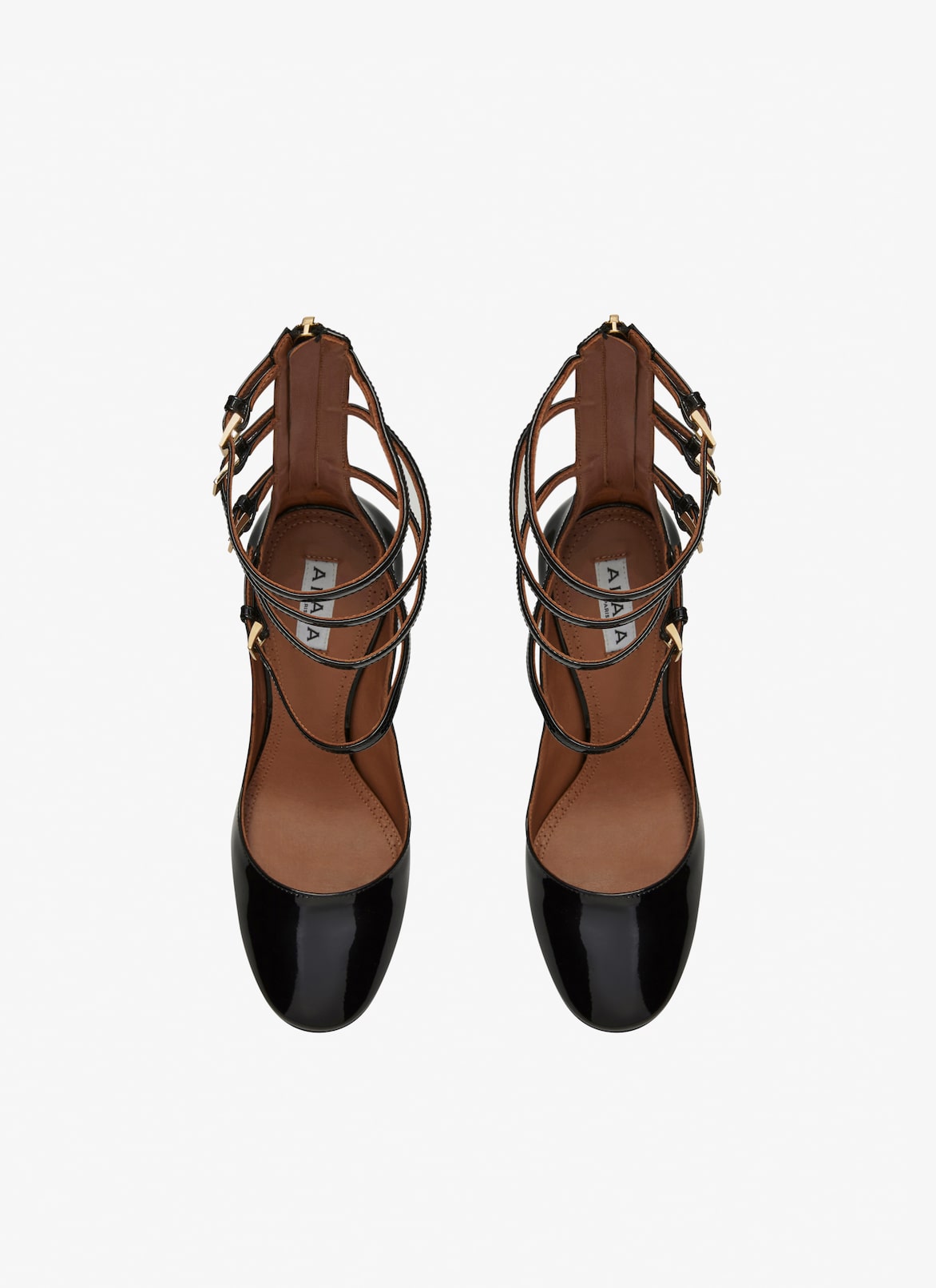 Cabaret pumps in patent calfskin ALAÏA GOLD CABARET PUMPS IN PATENT CALFSKIN